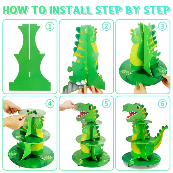 3-lags dinosaur cupcake-stander