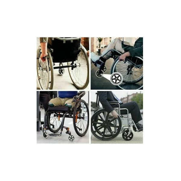8 tommers front caster - 2 stykker, sklisikre solide erstatningshjul