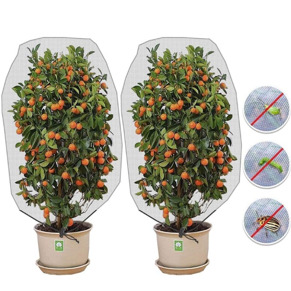 2 stk. Insektenet Beskyttelse Fint Masket Have Netting Planter Frugt