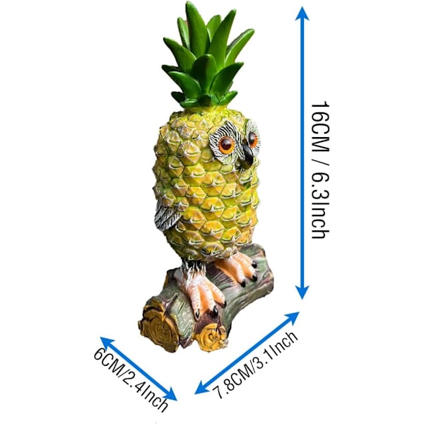 Ananasuggla Dekoration, Rolig Resin Staty Skulptur