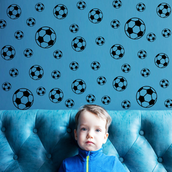 43 fotboll väggdekaler, fotboll vägg konst klistermärken för pojkar