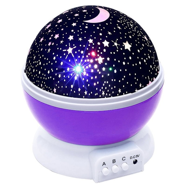 Stjerner Stjernehimmel LED Nattlys Projektor Månelampe Batteri USB