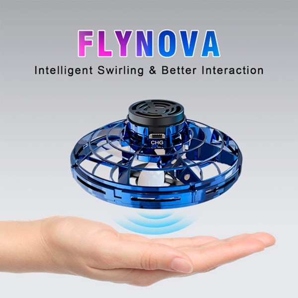 Seje Legetøjs-UFO'er med Lys, Håndbetjente, Mini Flyvende Kugle med Lys, Hover Boomerang Spinner, Julegave Fødselsdag