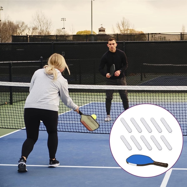 30 stycken silvervita självhäftande blyvikter för pickleballracket
