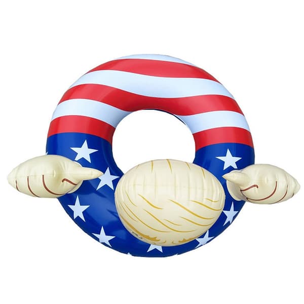 1 stk. Amerikansk flag ekspression oppustelig svømmering flyder til