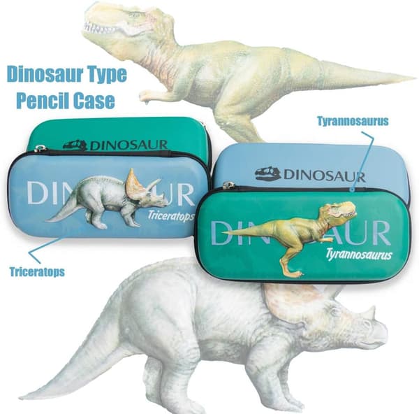 1 stk Dinosaur Blyantveske for Gutter 3D Nattskinnende Kule