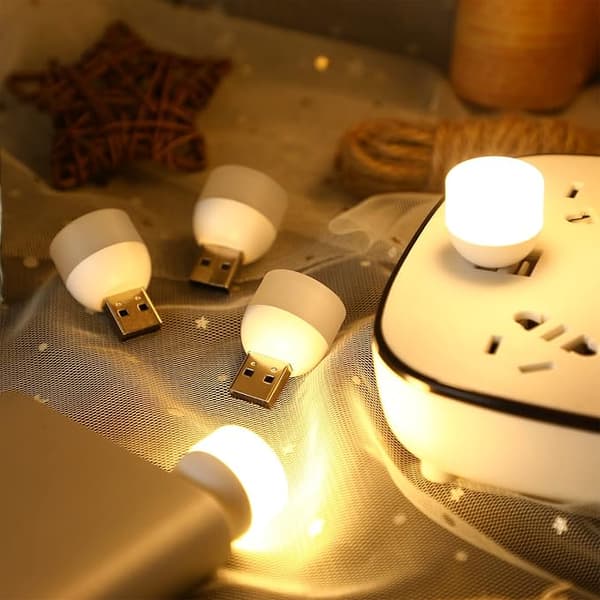 16 stk. Varmt Hvit Mini USB Nattelys Pære Plug-in USB