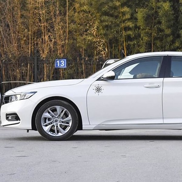 2 kpl Musta Kompassi Auton Konepellin Tarra Auton Kompassi Graafinen Tarra