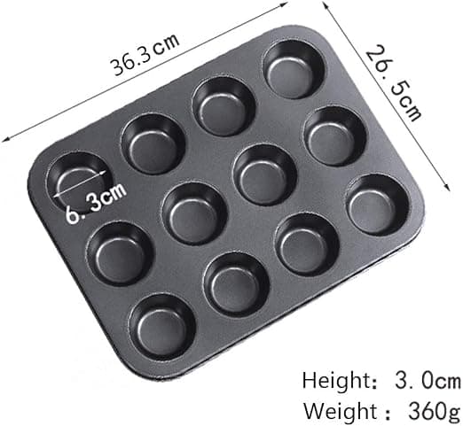 Icke-klibbig kakform 12 kolstål, brödform med non-stick