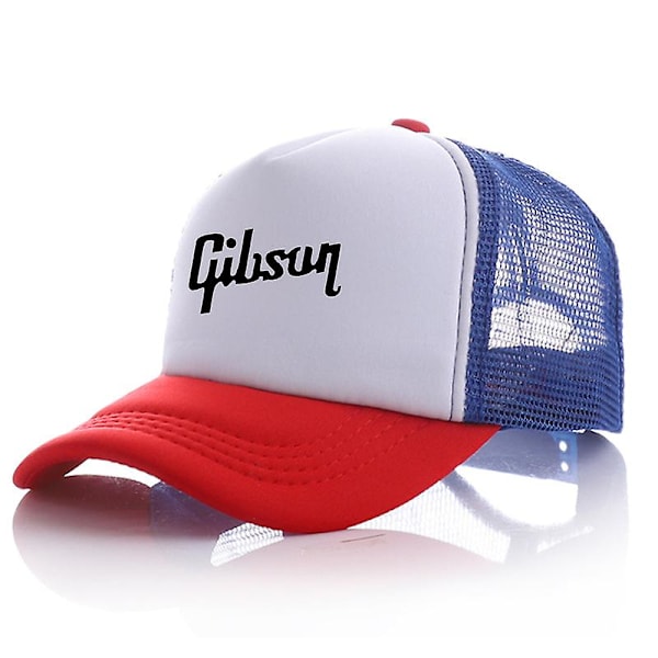 Guitar Gibson Trucker Cap Mænd Sjov Gibson Hat Baseball Cap Sommer Unisex Mesh Net Caps Messing Spænde Dad Cap Snapback Justerbar A1