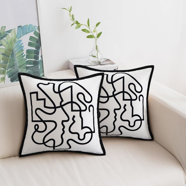 Fløjlsvævet sofa pude