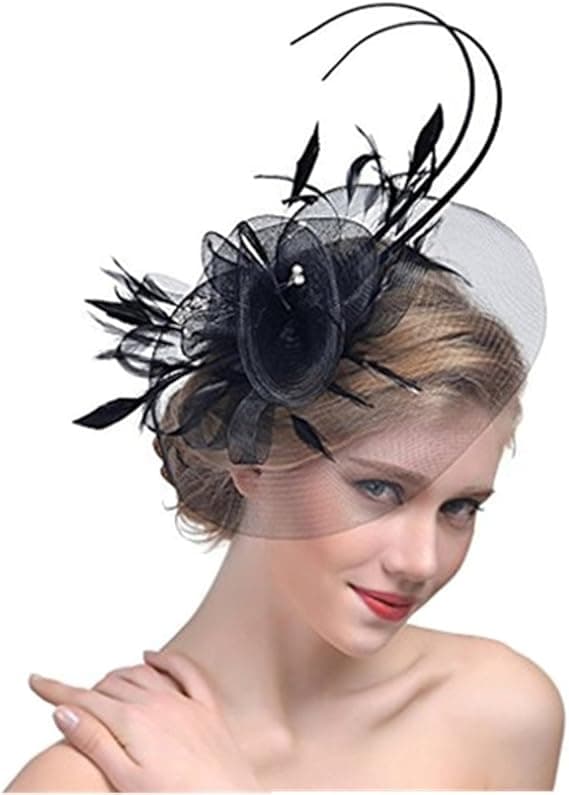 Hodeplagg for brudekjole, brudehatt, fascinatorhatt for kvinner