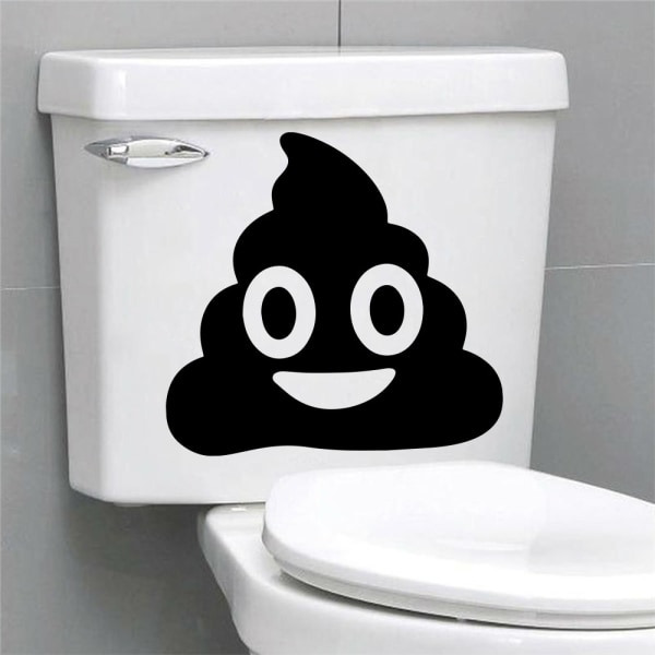 Toilet Smiley Face Dekal Sjove Badeværelse Køkken Vægstikker