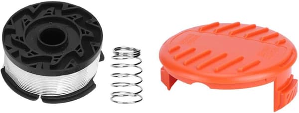 6 stk. Grasklipperspole med deksel, reservedeler som passer til BLACK+DECKER AF100