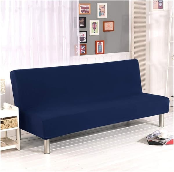 Elastiskt Clic Clac-överdrag för 3-sits soffa, vardagsrum enfärgad