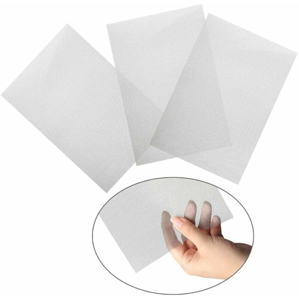 (20X15cm 3 kpl hopea) Metalliverkko suodatuskalvo, hieno verkko m