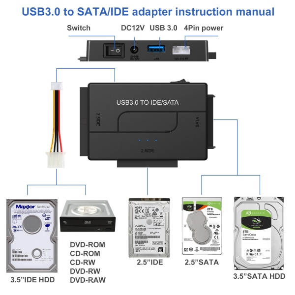 Ulkoinen sovitin, USB 3.0 IDE SATA -kiintolevysovitin