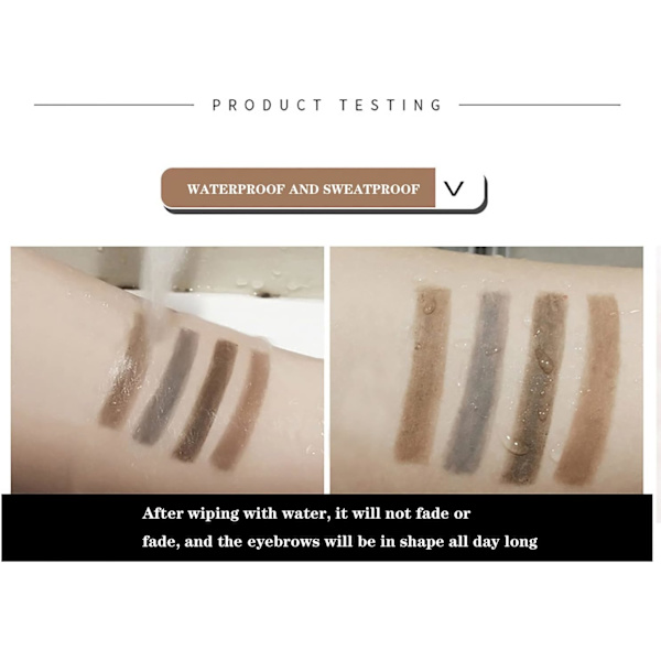 6 st. Eyebrowpennor med 4 spetsar, extremt finmalet flytande ögonbryn