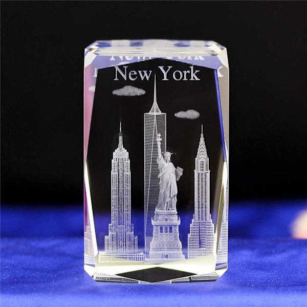 1 kpl Kristalli Vapaudenpatsas / New Yorkin patsas 3D Laser