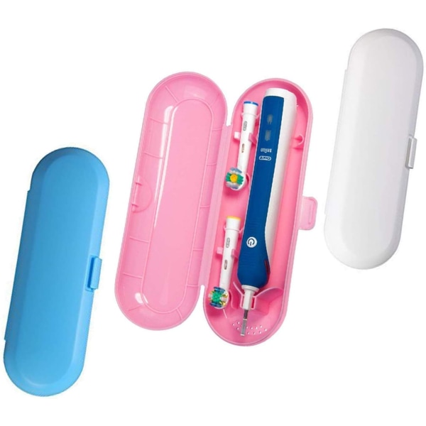 Paket med 3 (blå, rosa och vit) universal elektrisk tandborste