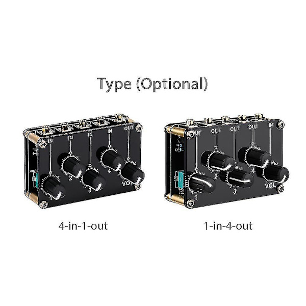 1-i-4-ud Passiv Mixer Modul Mini Stereo 4-kanals Passiv Mixer Lyd Mixer 1 Lyd Indgang Til 4 O 4-i-1-ud