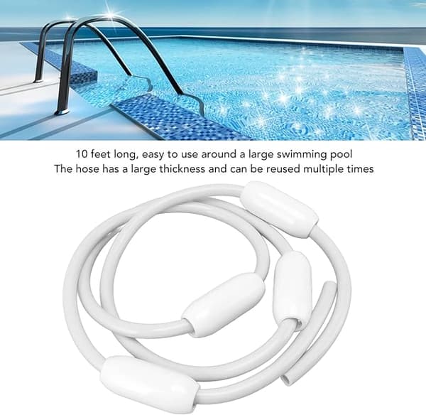 Plastgummislang för poolrengöring med 4 flottörer D10