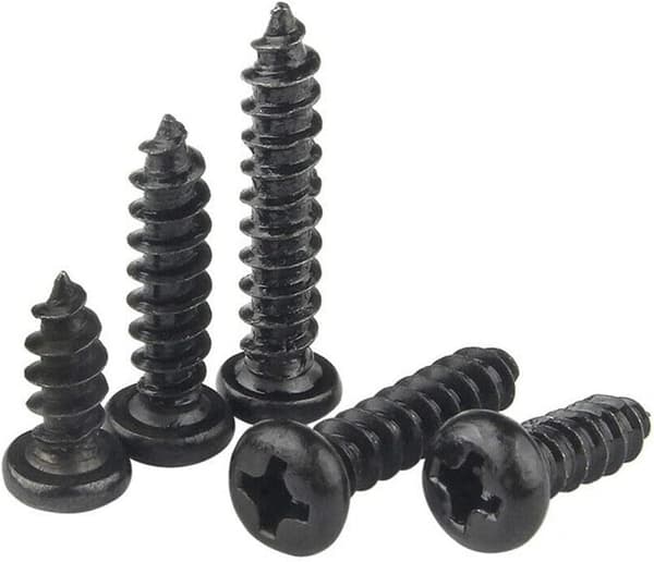 M1.7*7mm - 200 kpl Mini Ruuvisetti, Musta Korkea