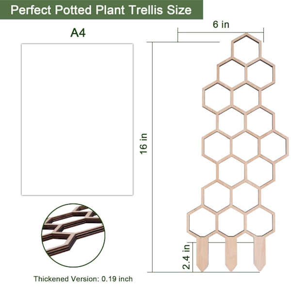 Ny plantegitter klatrende rattan interpolation blomsterstativ