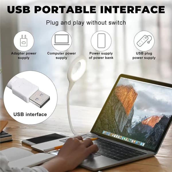 1 stk Stemmekontrollert nattlampe, USB Intelligent Stemme