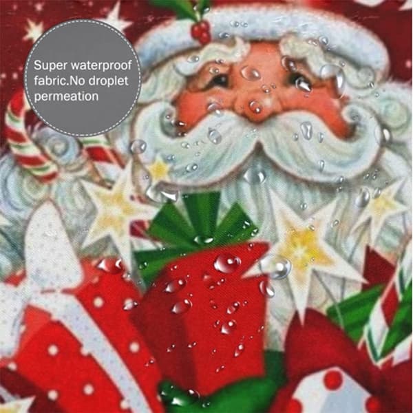 Glædelig Jul Julemand Bruseforhæng Sæt Festlig Sød