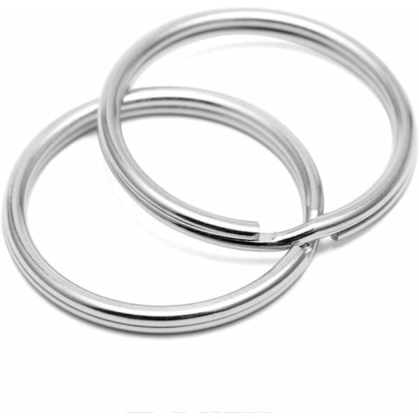 100 stk. nøglering, nøglering små nøgleringe, nikkel runde nøglering, metal legering nøglering til hjem bil nøgler vedhæng DIY kunst håndværk
