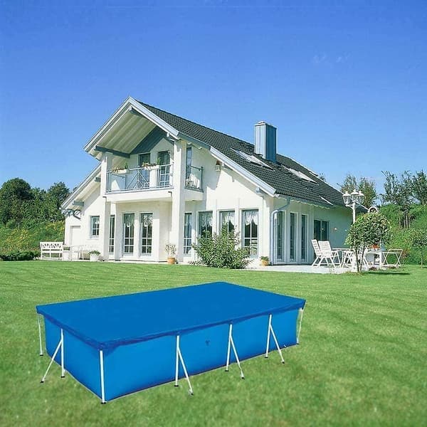 Poolskydd, Rektangulär, UV-resistent, Dammtät, Poolprodukter, Blå - 220 x 150 cm