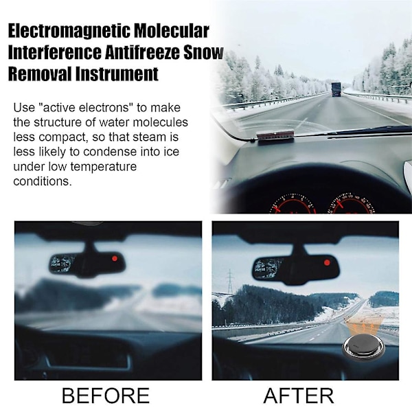 2x Elektromagnetisk molekylær interferens frostvæske snøfjerner instrument bil