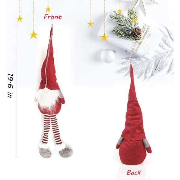 3 stk. plys GNOME julepynt - svenske håndlavede Tomte S