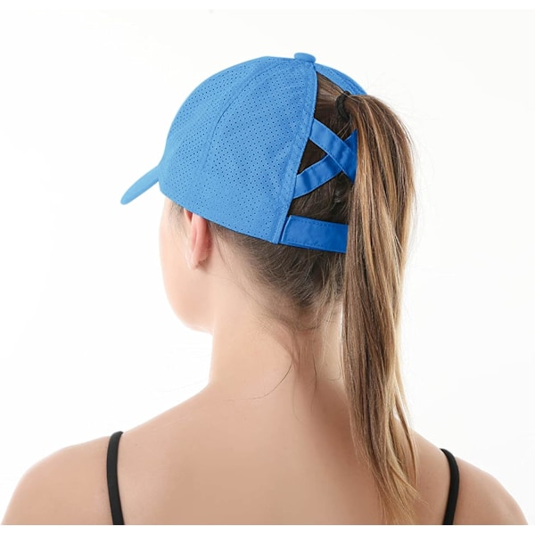 Dame Udendørs og Fritids Baseball Cap | Høj Messy Bun Ponytail