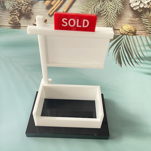 1 stk. Ejendomsmægler Visitkort Display Salgskort Holder