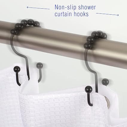 12-pack Dubbla Duschdraperihakar (Dekorativ Matt Svart