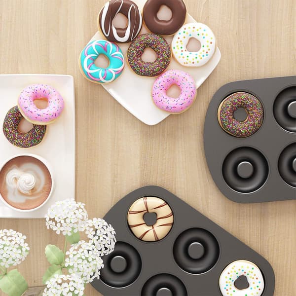 Non-Stick Donutforme med 6 Hulrum, Sæt af 2 Donutforme