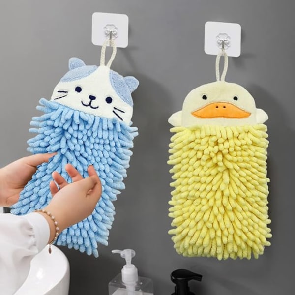 Sød Dyr Hængende Håndklæde, Blødt Fluffy Mikrofiber Håndklæde
