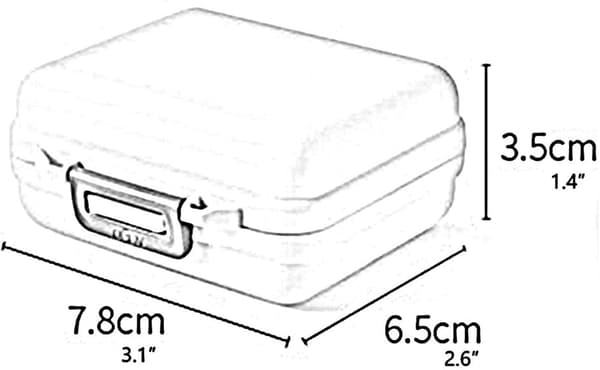 2-delt (Hvit) Pilleboks Mini Pilleboks Separat Design