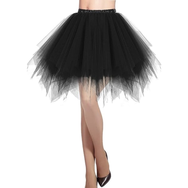 A black women's tulle skirt, a short ballet skirt, a prom dress,