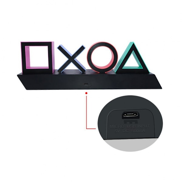 1 stk ny kreativ ikonlampe ps5/PS4 stemningslys XO-spill