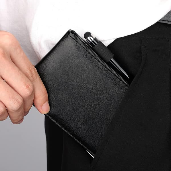 Leather Notepad Holder (Black) 138*86*15 mm Replacement Notepad