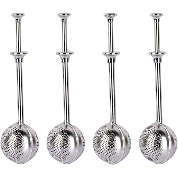 4 stk. Rustfrit Stål Te-Infuser Te-Sigte Sukker Mel Sigte Pulveriseret Sukker Shaker Duster Filter Te Interval