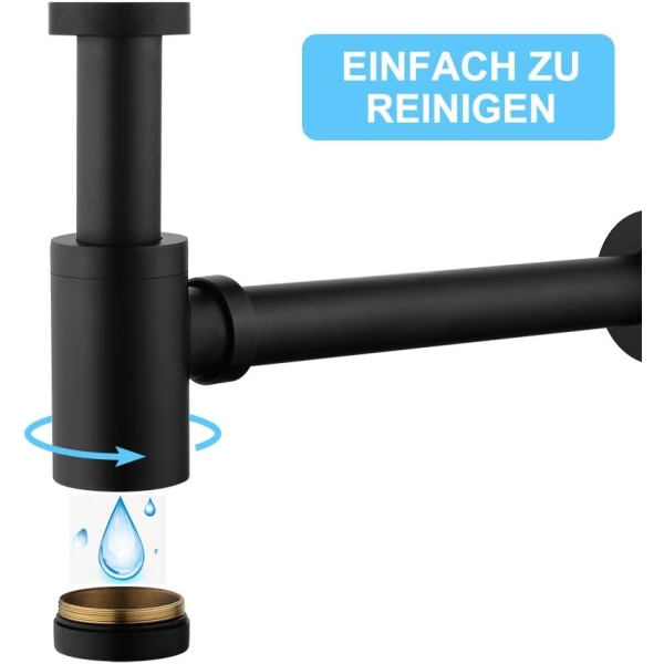 Kopparavloppsrör, Universal Design Trap 1 1/4 x 32mm, Justerbar
