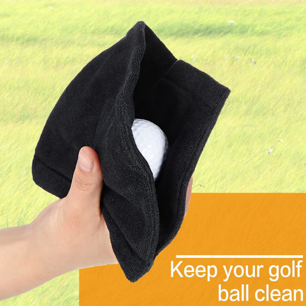 2 golfhåndklæder med snap-krog, golfhåndklæde 5 x 5 tommer Mikrofiber