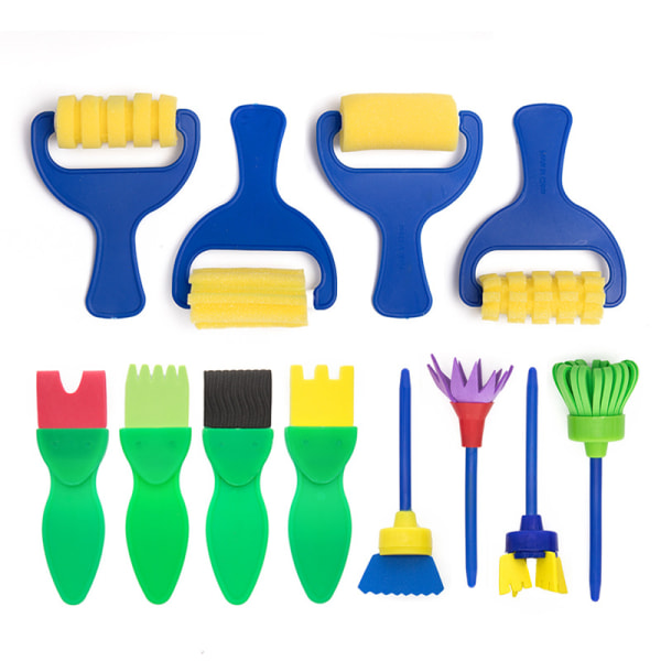 Sponge Brush 25 Piece Set Children's EVA Sponge Seal Color