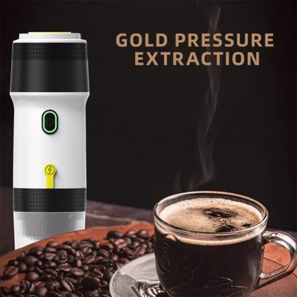 60ml Bærbar Mini Espresso Kaffeemaskine til Kapsler og Malet Kaffe