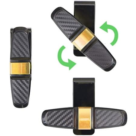 2 Pakk Solbriller Holder for Bilsolskjerm, Bilsolbriller