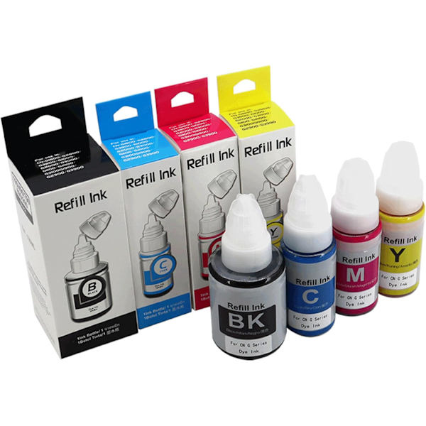 GI790 GI890 Genopfyldningsblæk, GI190 GI290 GI490 Blækflasker, GI590 GI690 Blækersætning til Canon G1800 G2800 G3800 G480
